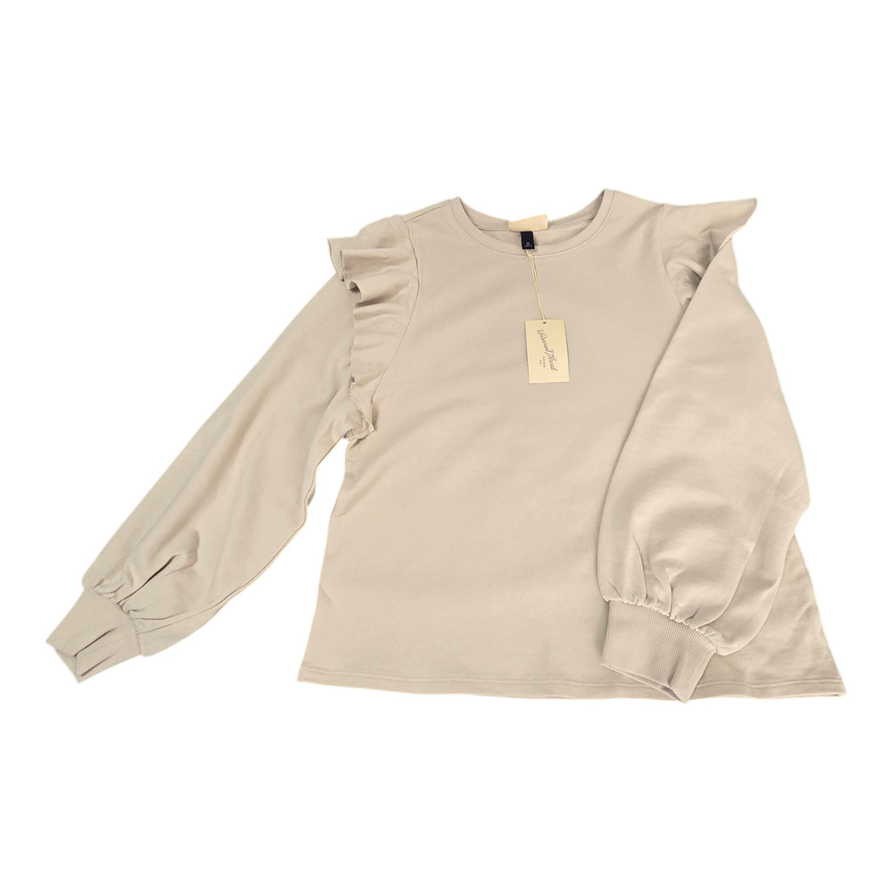Universal Thread Ruffled Top Medium Cream 100% Cotton